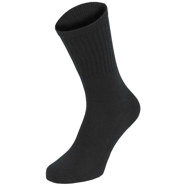 MFH Army Socks, Black, Mid-Calf, 3 Pack