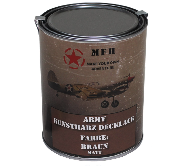 MFH Θερμική Σκευοφόρος Στρατιωτική, Καφέ Ματ, 1 Λίτρο
