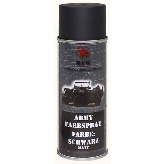 MFH Army Σπρέι ματ, μαύρο