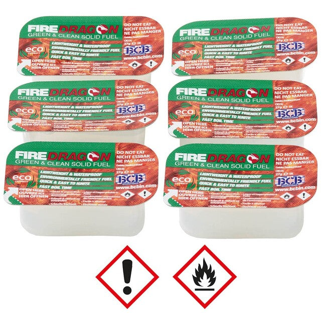 MFH Firedragon Συσκευασία Στερεού Καυσίμου Gel 6τεμ., 162 g (1 τεμ. περίπου 27 g)