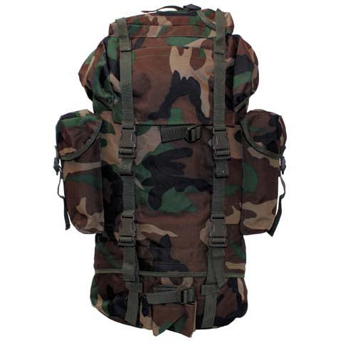 MFH BW Σακίδιο Πλάτης Αδιάβροχο Camo Woodland, 65L