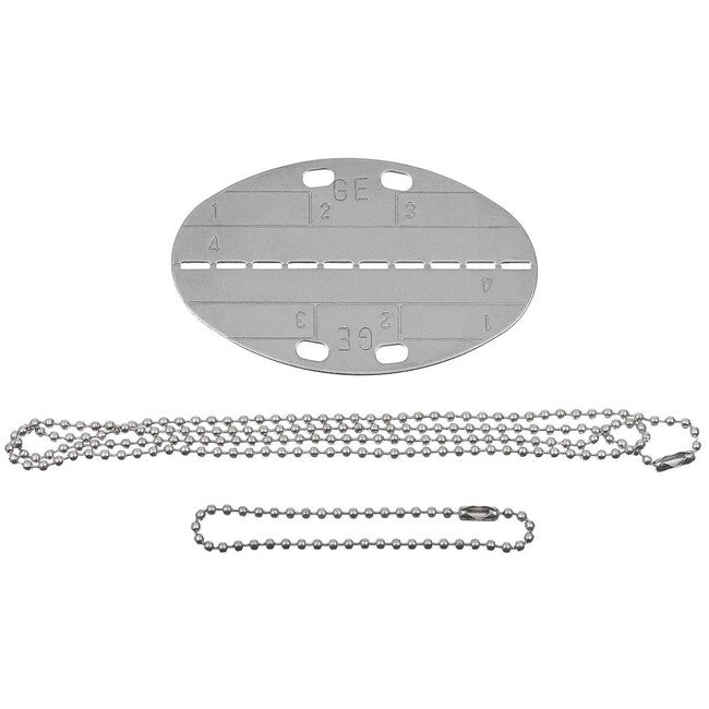 MFH Οβάλ Dog Tag Σήμα με Αλυσίδα