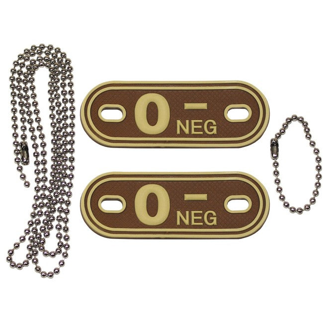 MFH Dog-Tags 3D PVC σκυλίσιοι διακριτικοί τοποθεσίας NEG, καφέ