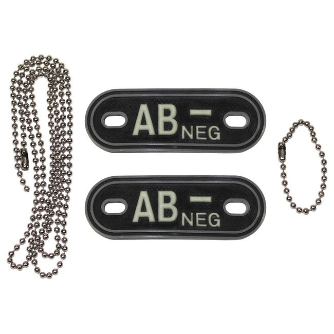 MFH Ταυτότητες Σκύλου Dog-Tags 3D PVC, μαύρο, AB NEG