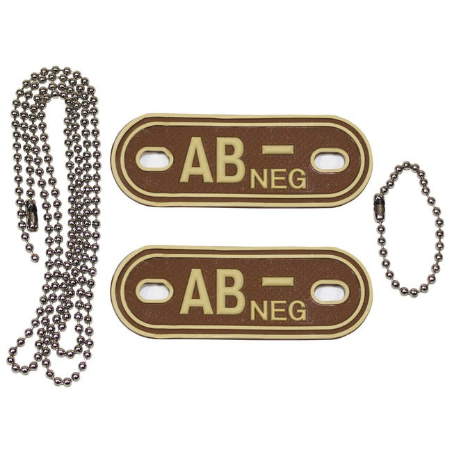 MFH Dog-Tags 3D PVC ταυτότητες σκύλου, AB NEG