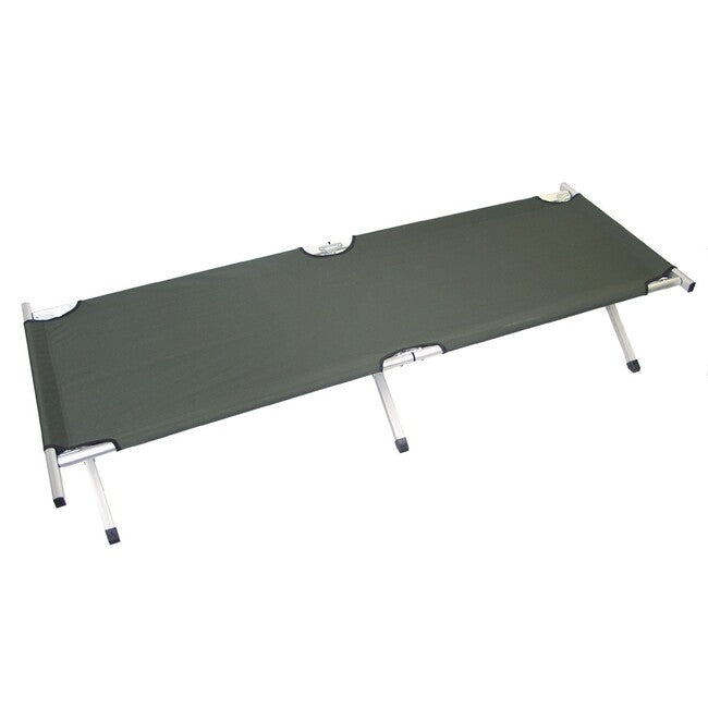 MFH Αναπαυτικό Κρεβάτι Κατασκήνωσης 200 x 66 x 42cm, Λαδί