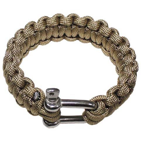 MFH Βραχιόλι Paracord με Μεταλλική Αγκράφα, Coyote Tan