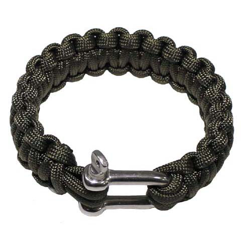 MFH Βραχιόλι Paracord με Μεταλλική Αγκράφα, Λαδί