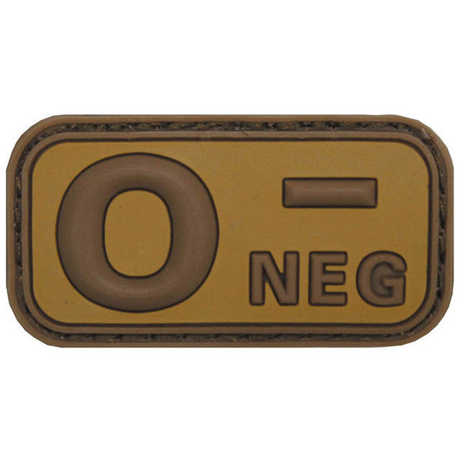 MFH Patch Ομάδα Αίματος 0 Negative 3D Χακί 5x2,5cm