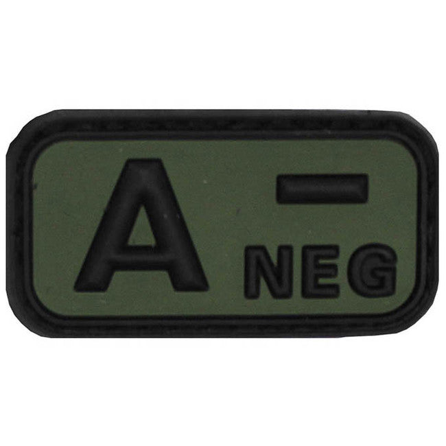 WARAGOD Ομάδα Αίματος 3D Κεντητό A negative, μαύρο, 5x2,5cm