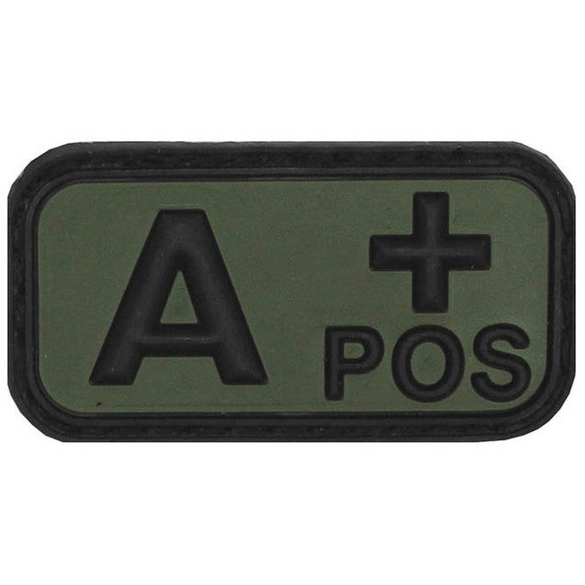 WARAGOD Ομάδα Αίματος 3D A Positive Κέντημα 5x2,5cm, Μαύρο