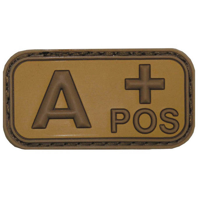 MFH 3D Σήμα Ομάδας Αίματος A positive, khaki, 5x2,5cm