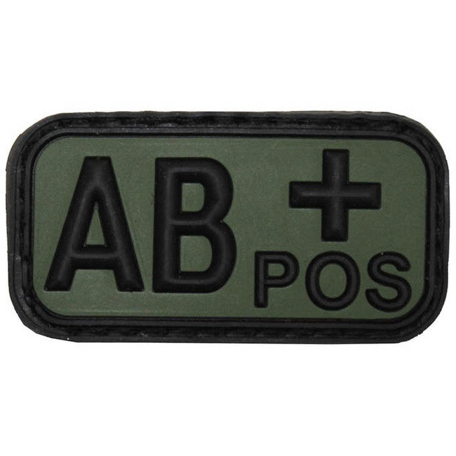 WARAGOD κέντημα 3D Ομάδα Αίματος AB positive 5x2,5cm, μαύρο