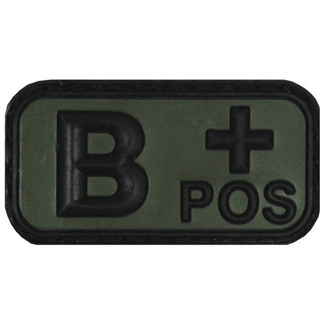 MFH Κέντημα Ομάδα Αίματος 3D B positive, Μαύρο 5x2,5cm