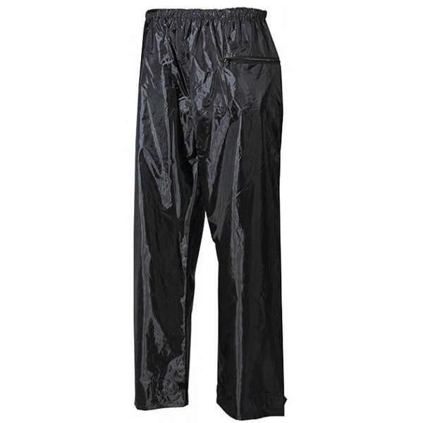 MFH Παντελόνι Fox Outdoor Polyester με PVC, Μαύρο