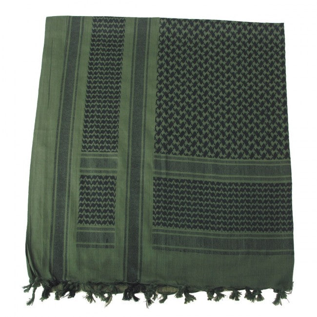 MFH PLO Μαντήλι Βαμβακερό Arafat Μαύρο - Λαδί, 115 x 110cm