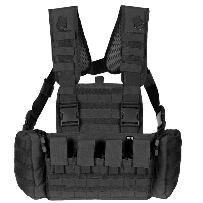 MFH Professional Chest Rig Mission αμάνικο γιλέκο τακτικό, μαύρο