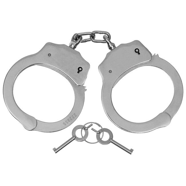 MFH Deluxe Χειροπέδες ατσάλι επινικελωμένο, 2 κλειδιά