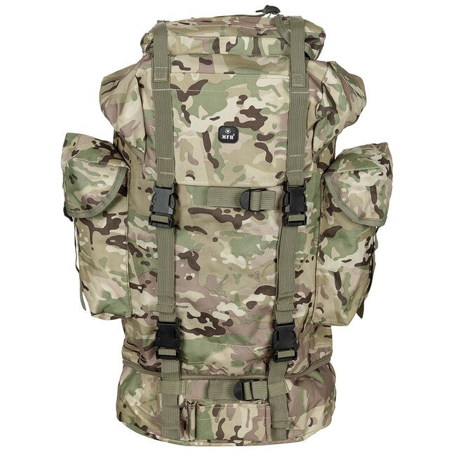 MFH MOLLE Σακίδιο Πλάτης 65L, Αλουμινένια Ράβδος, Op.-Camo