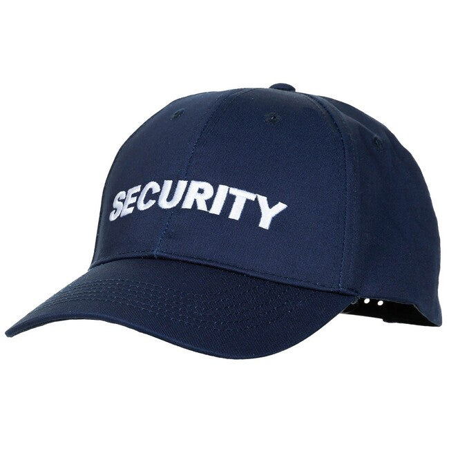 MFH Security Καπέλο με Κυρτό Γείσο Ρυθμιζόμενο Μέγεθος με Κέντημα, Μπλε