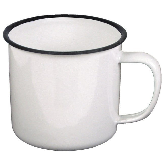 MFH Κούπα Σμαλτωμένη, Λευκή, 350ml