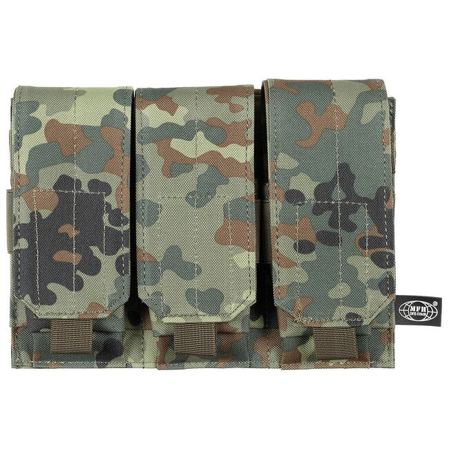 MFH Τριπλή MOLLE Θήκη, BW camo