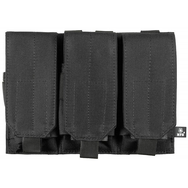 MFH Τριπλή Θήκη MOLLE, Μαύρο