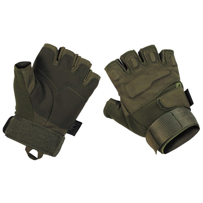 MFH Tactical Γάντια Χωρίς Δάκτυλα 1/2, Λαδί