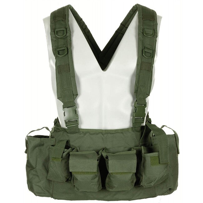 MFH Chest Rig Αμάνικο Γιλέκο Τακτικό, 9 Τσέπες, OD Πράσινο