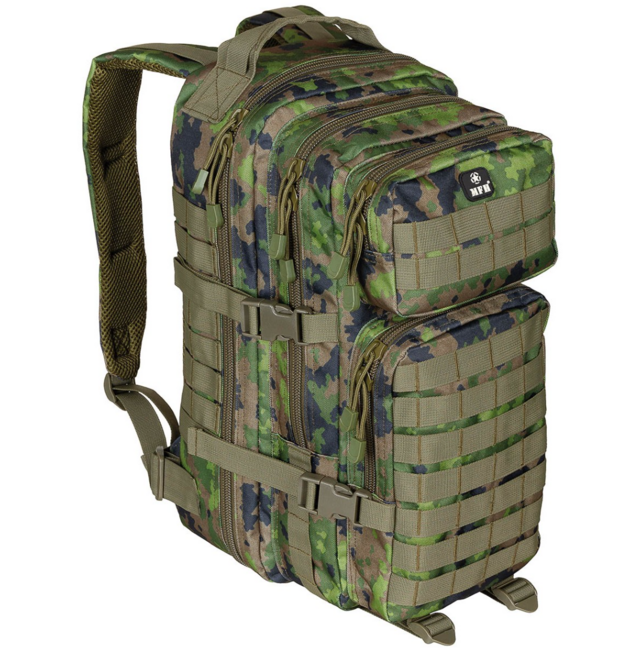 MFH US Assault Backpack, BW Tropical Camouflage, 30L