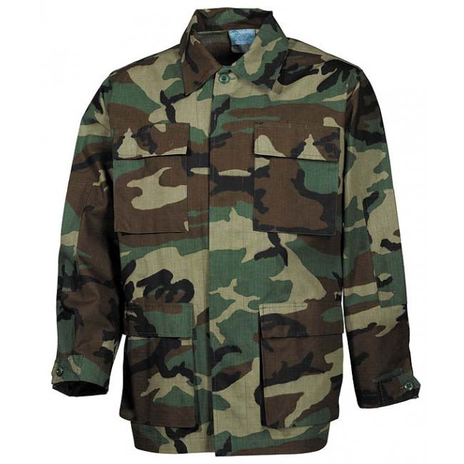 MFH BDU US Μπλούζα Rip-Stop camo, woodland