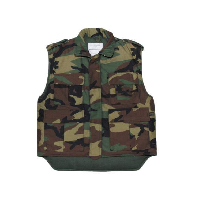 MFH US Ranger αμάνικο γιλέκο με επένδυση, woodland