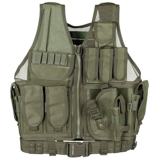 MFH USMC αμάνικο γιλέκο με ζώνη, OD green