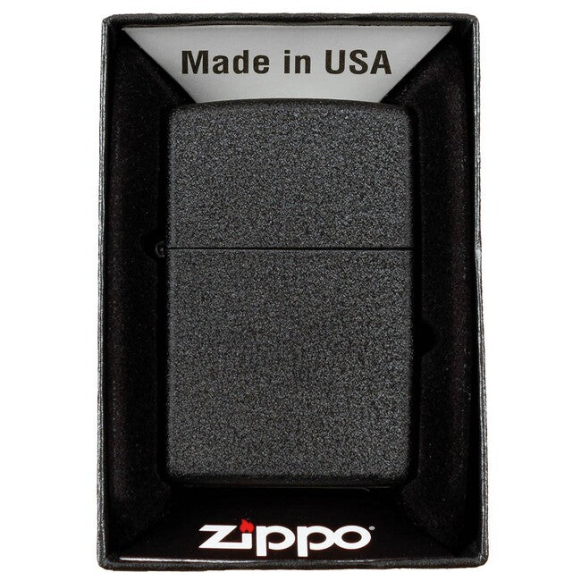 MFH Zippo Black Crackle Αναπτήρας ανθεκτικός στον άνεμο, χωρίς υγρό