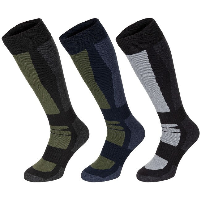 MFH "Esercito" Κάλτσες χειμερινές ριγέ, μακριές, 3-pack