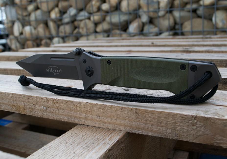 Mil-Tec DA35 Μαχαίρι Αναδιπλούμενο Micarta 22cm, Λαδί