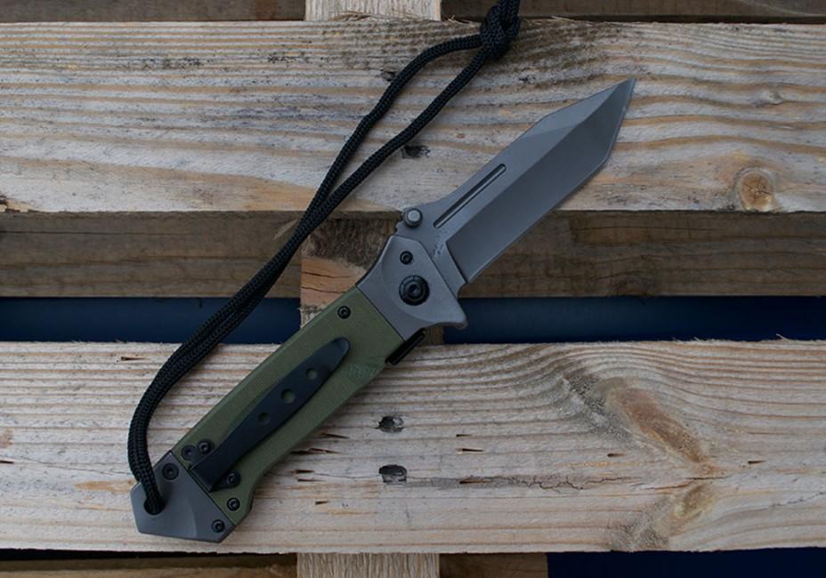 Mil-Tec DA35 Μαχαίρι Αναδιπλούμενο Micarta 22cm, Λαδί