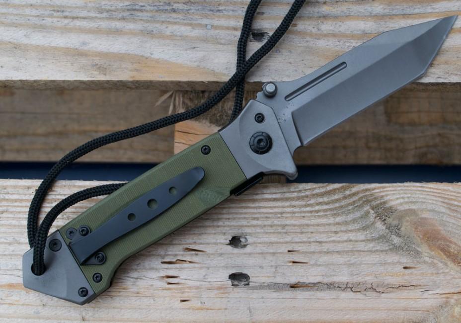 Mil-Tec DA35 Μαχαίρι Αναδιπλούμενο Micarta 22cm, Λαδί