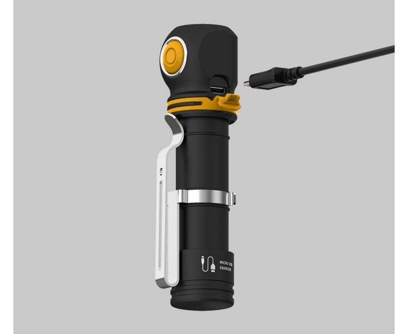 Armytek Elf C2 Micro USB Headlamp, Warm White, Battery Powered, 1023 lm