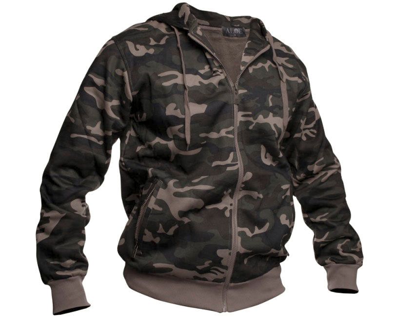 O&T AloeStar High Zipper φούτερ, camo πράσινο