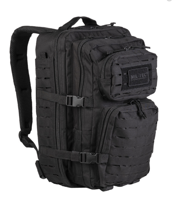 Mil-Tec US Assault Large σακίδιο πλάτης Laser Cut, μαύρο, 36L