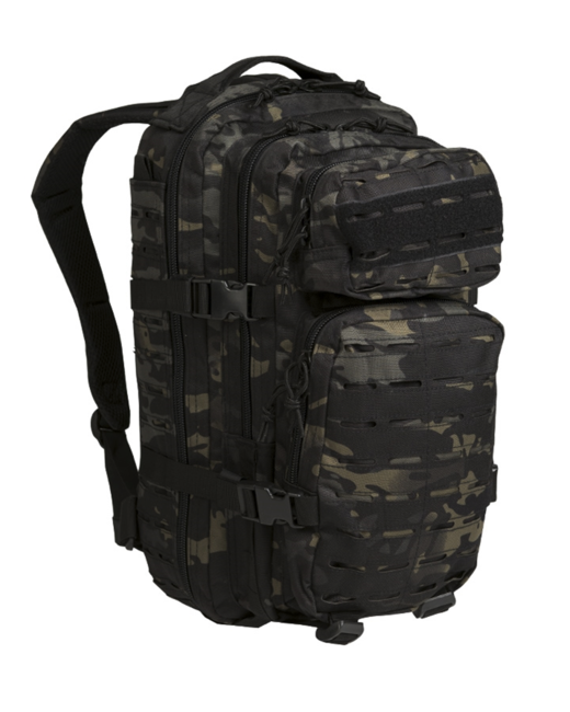Mil-Tec US Assault Small Laser Cut σακίδιο πλάτης, multitarn black, 20L