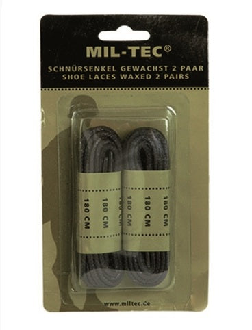 Mil-Tec Κορδόνια Παπουτσιών Αδιάβροχα, Μαύρο, 140cm