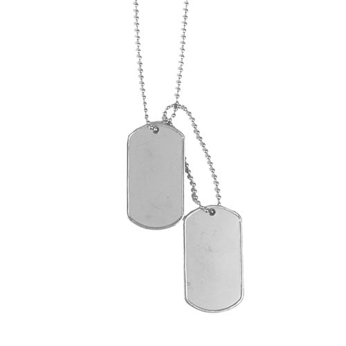 Mil-Tec Dog-Tags Στρατιωτικές Ταυτότητες ματ ανοξείδωτο, με Επινικελωμένη Αλυσίδα