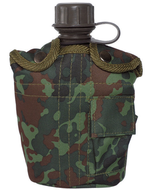 Mil-Tec US IMPORT Πολεμική Φιάλη με Θήκη 1L, Flecktarn