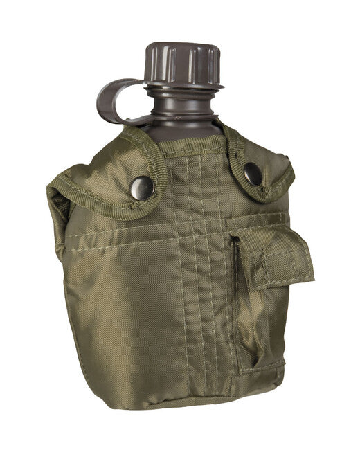 Mil-Tec US IMPORT Πολεμική Φιάλη 1L με Θήκη, Λαδί