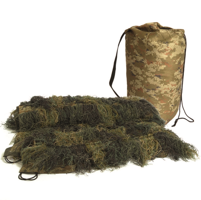 Mil-Tec Ghillie Δίχτυ Μασκέ, woodland, 1,4x1 m