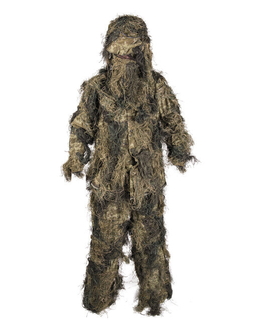 Mil-Tec Ghillie Κοστούμι 4 τεμαχίων με Αντιπυρική Επεξεργασία, woodland