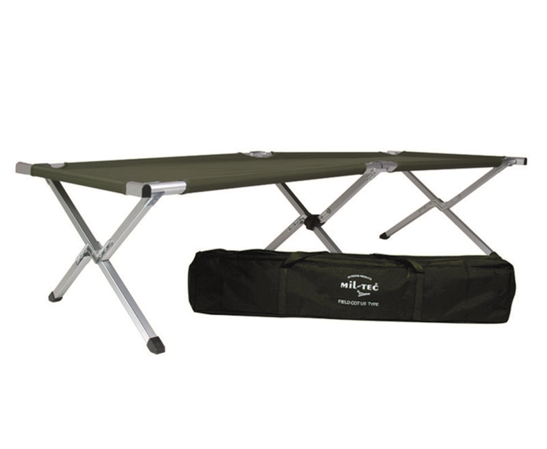 Mil-Tec Κάμπινγκ Αναδιπλούμενη Κρεβατιέρα 42cm, Λαδί, 190 x 66 x 42 cm
