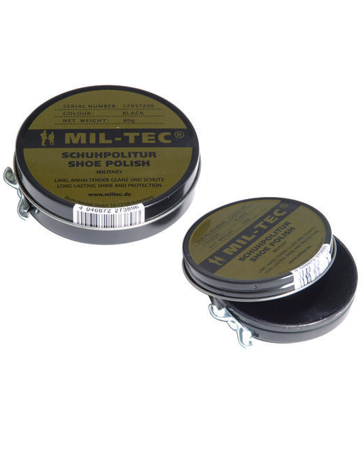 Mil-Tec Κρέμα για Παπούτσια, Μαύρο, Δοσομετρητής 80g
